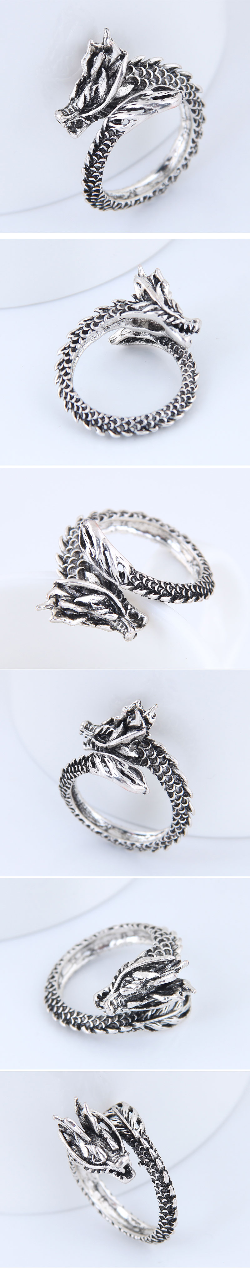 Yiwu Jewelry Wholesale Fashion Dragon Retro Simple Ring display picture 1