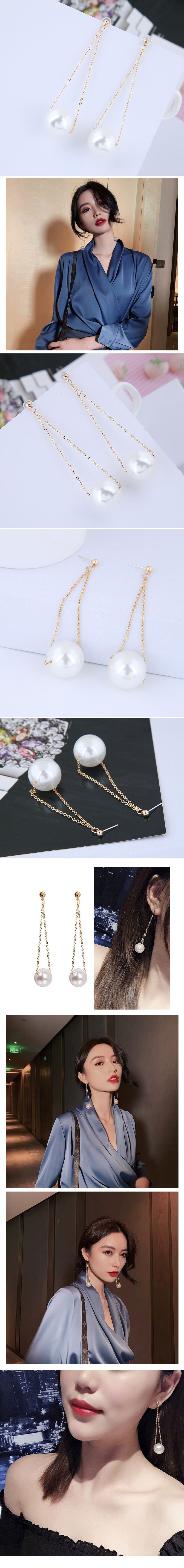 Korean Fashion Sweet And Elegant Pearl Earrings display picture 1