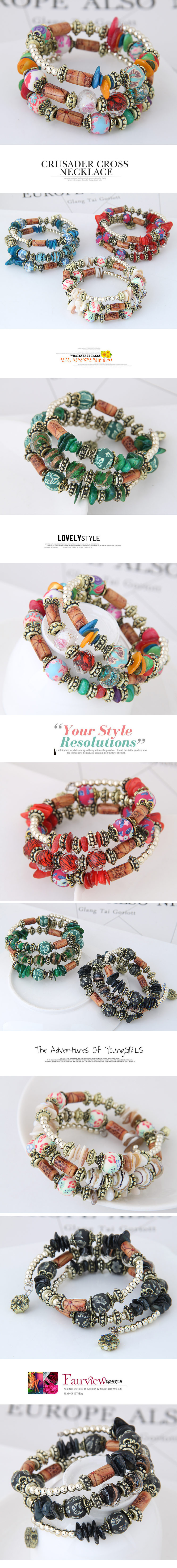 New Fashion Bohemian Style Shell Accessories Mix And Match Multi-layer Bracelet Yiwu Nihaojewelry Wholesale display picture 1