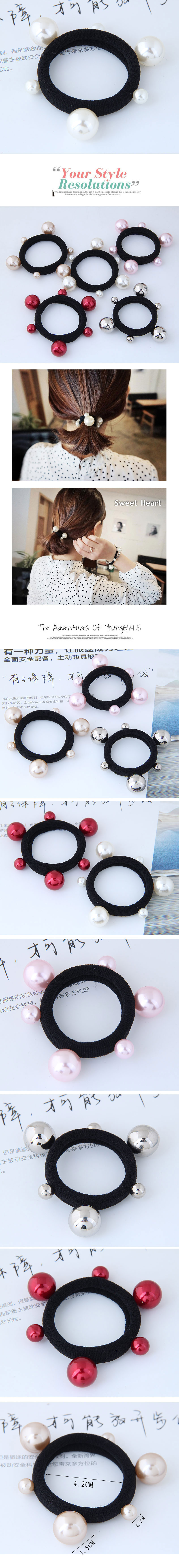 Fashion Sweet And Simple Elegant Pearl Cheap Scrunchies Yiwu Nihaojewelry Wholesale display picture 1