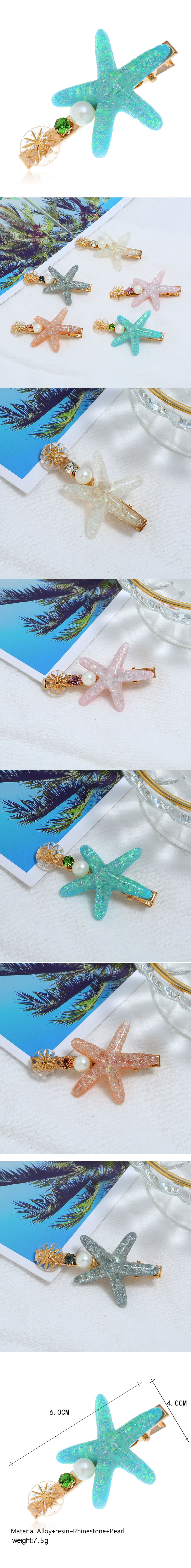 New Fashion Simple Starfish Hairpin Yiwu Nihaojewelry Wholesale display picture 1
