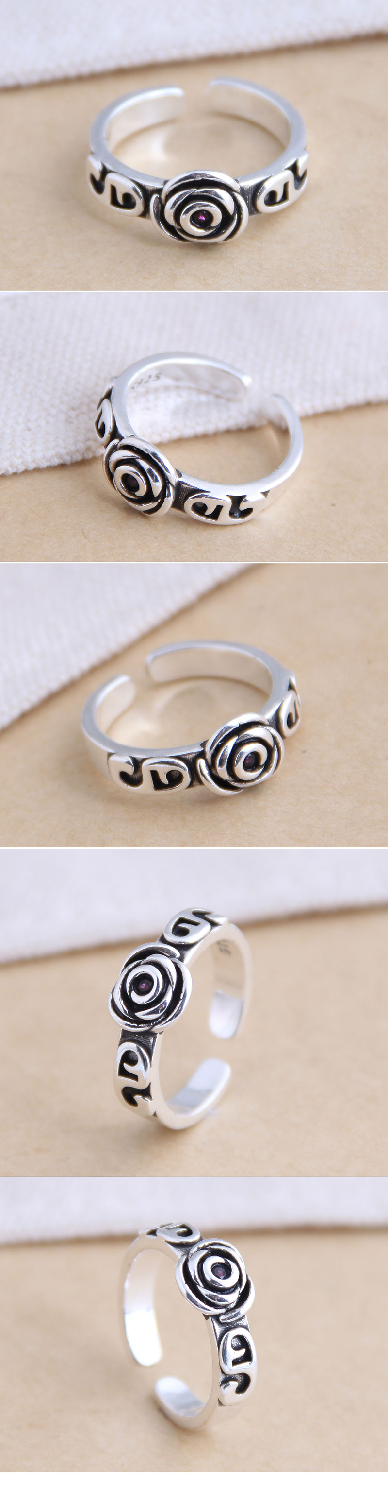 Nueva Moda Retro Rose Anillo Abierto Yiwu Nihaojewelry Al Por Mayor display picture 1