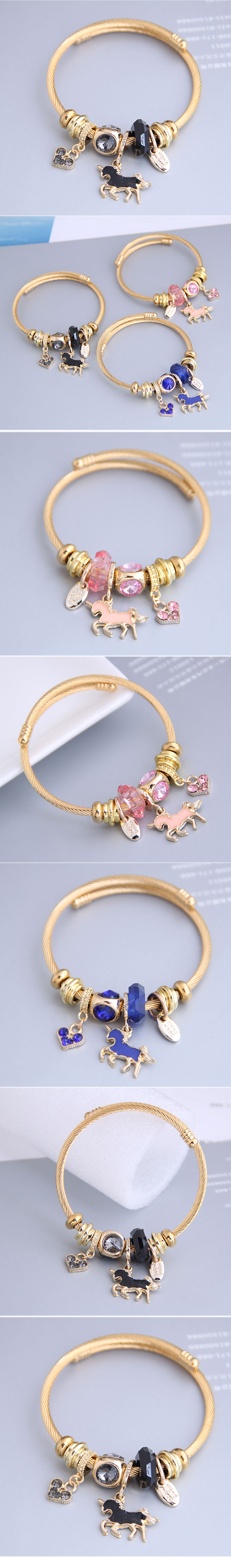 New Fashion Simple Horse Pendant Multi-element Accessories Bracelet Yiwu Nihaojewelry Wholesale display picture 1