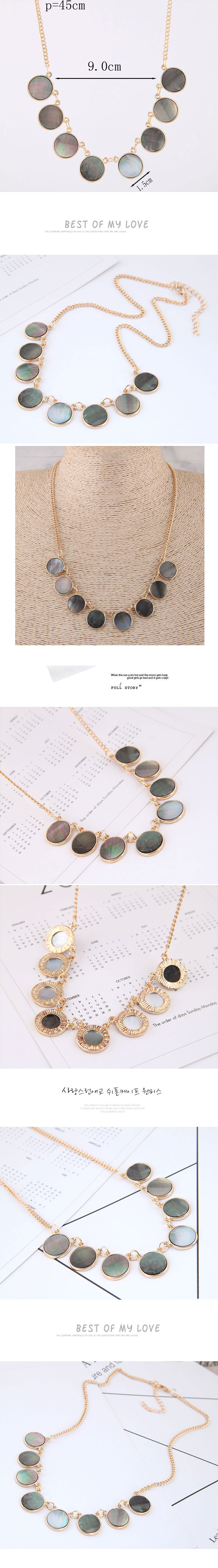 Exquisite Korean Fashion Metal Simple Shell Temperament Personality Necklace display picture 1