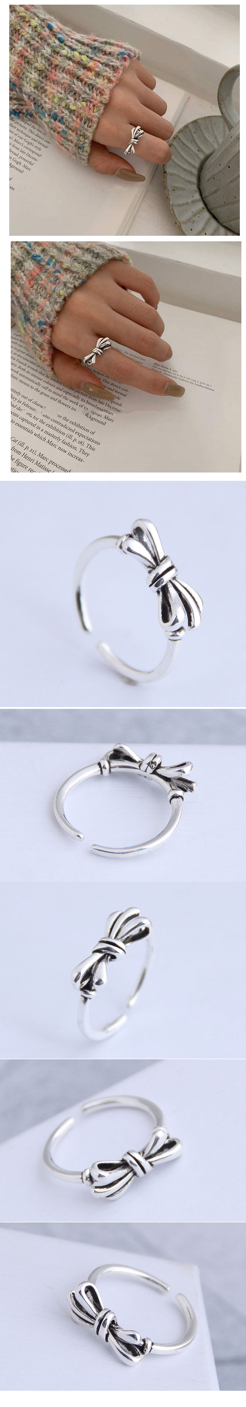 Fashion Retro Simple Bow Open Ring Yiwu Nihaojewelry Wholesale display picture 1