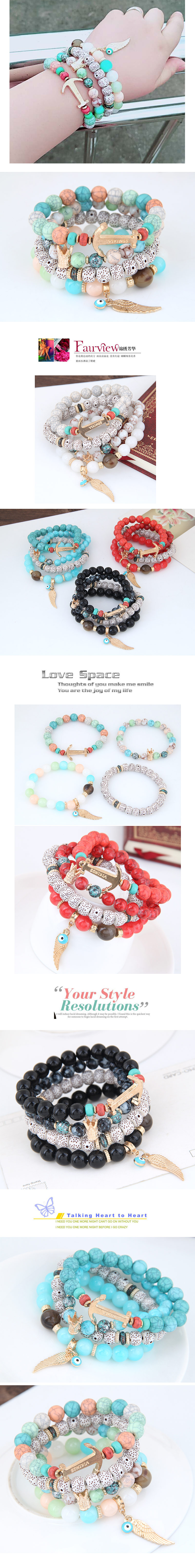 Fashion Trend Simple And Versatile Multi-layer Bead Temperament Bracelet Wholesale Nihaojewelry display picture 1