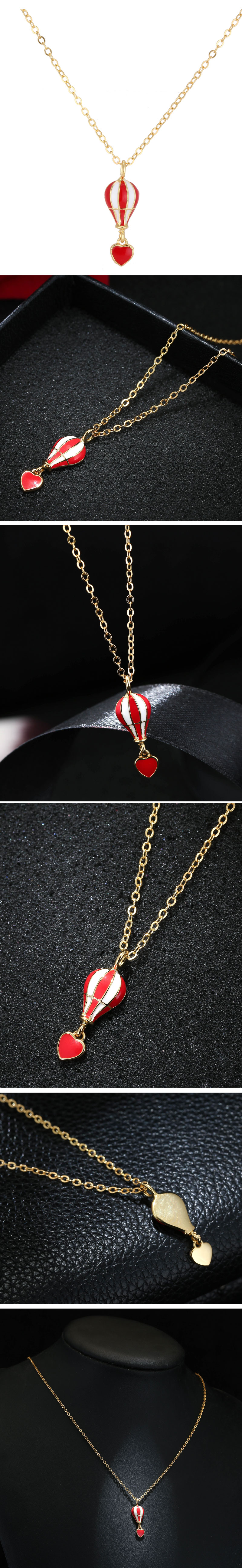 Korean Fashion Sweet Ol Parachute Copper Necklace Nihaojewelry Wholesale display picture 1