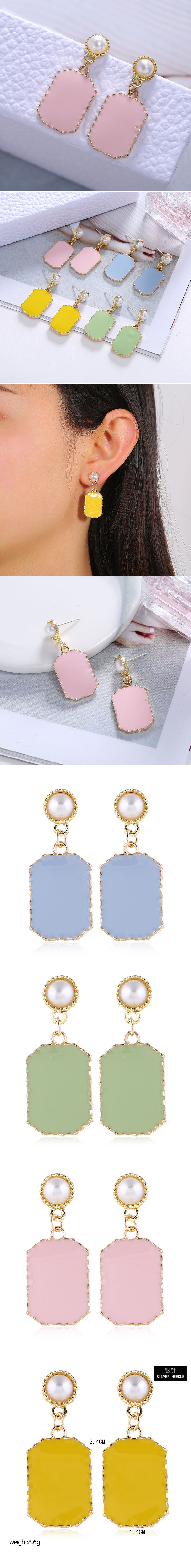 Fashion Metal Earrings Nihaojewelry Wholesale Simple Contrasting Color Earrings display picture 1