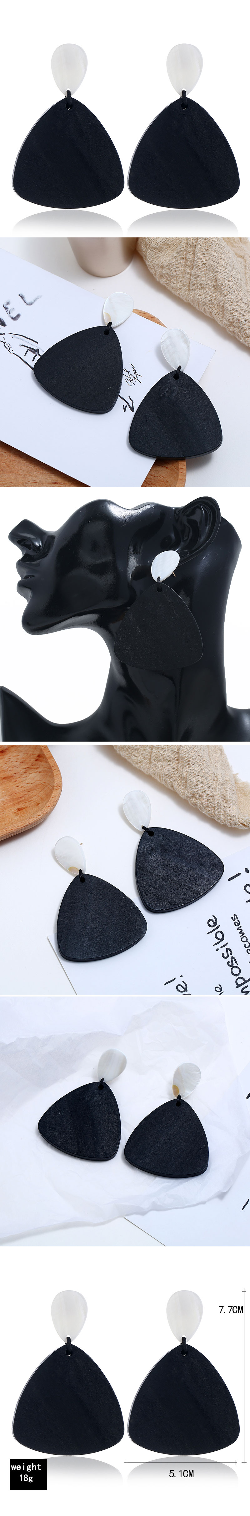 Nouvelle Mode Simple En Forme D&#39;éventail Personnalité Tempérament Boucles D&#39;oreilles En Gros Nihaojewelry display picture 1