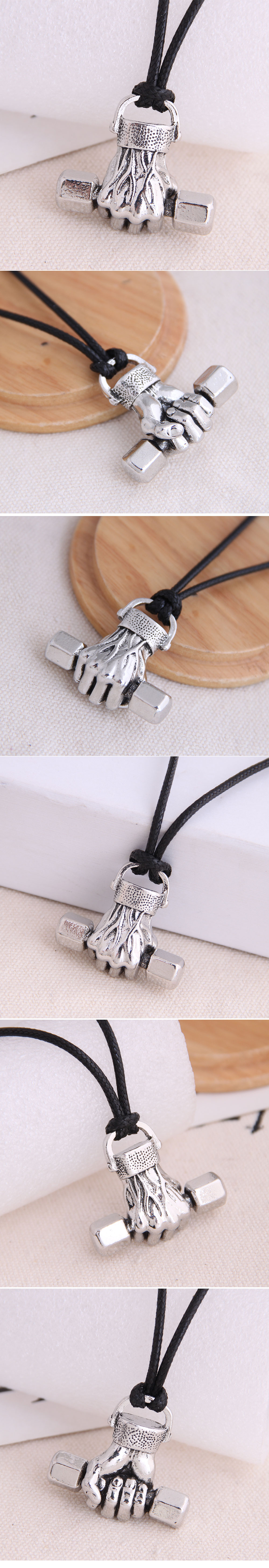 New Fashion Men's Domineering Retro Gesture Personality Necklace Wholesale Nihaojewelry display picture 1
