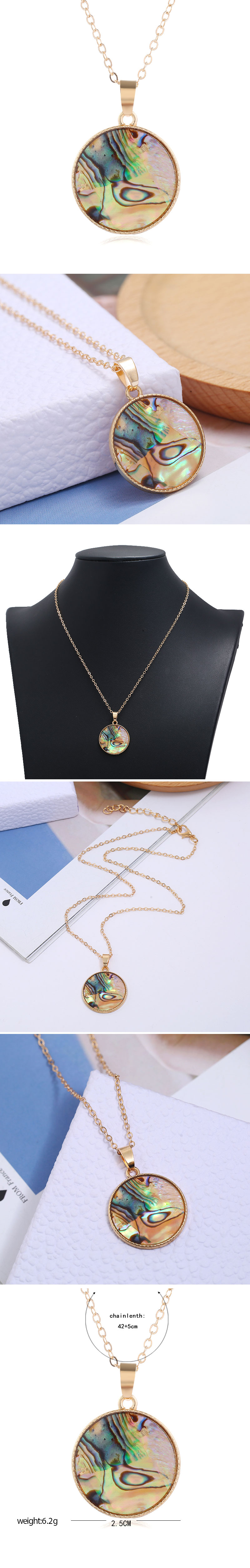 Mode-trend Einfache Shell Einfache Runde Persönlichkeit Halskette Großhandel Nihaojewelry display picture 1