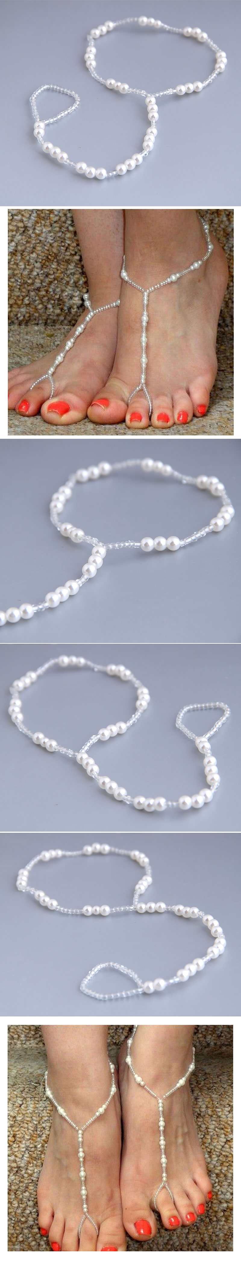 Fashion Simple And Versatile Rice Pearl Pearl Anklet Wholesale Nihaojewelry display picture 1
