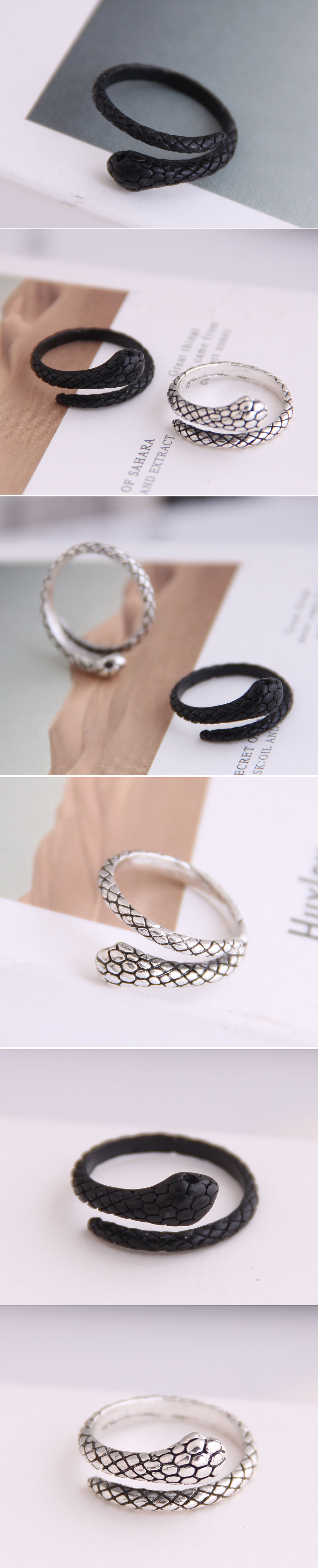 Fashion Metal Snake Personality Open Ring Wholesale display picture 1