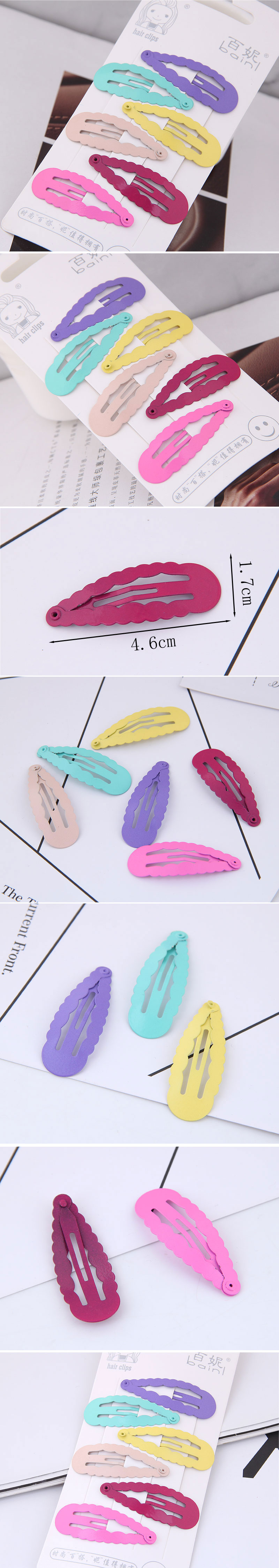 Fashion Hairpin For Children Candy Color Cute Water Drop Hairpin Side Clip Korea Small Clip Hairpin display picture 1