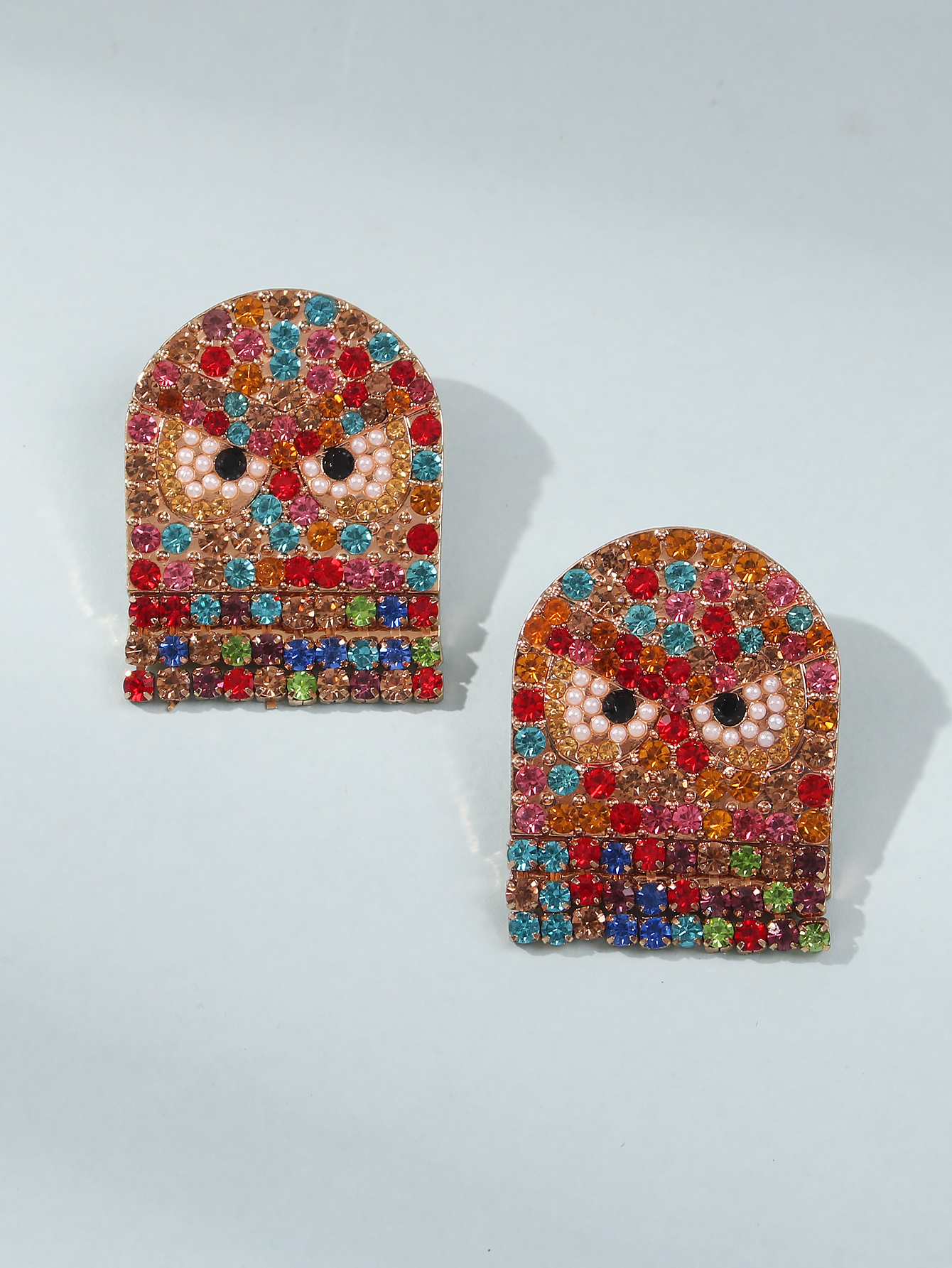 Creative New Angry Birds Fashion Stud Earrings Diamond Pearl Earrings display picture 5