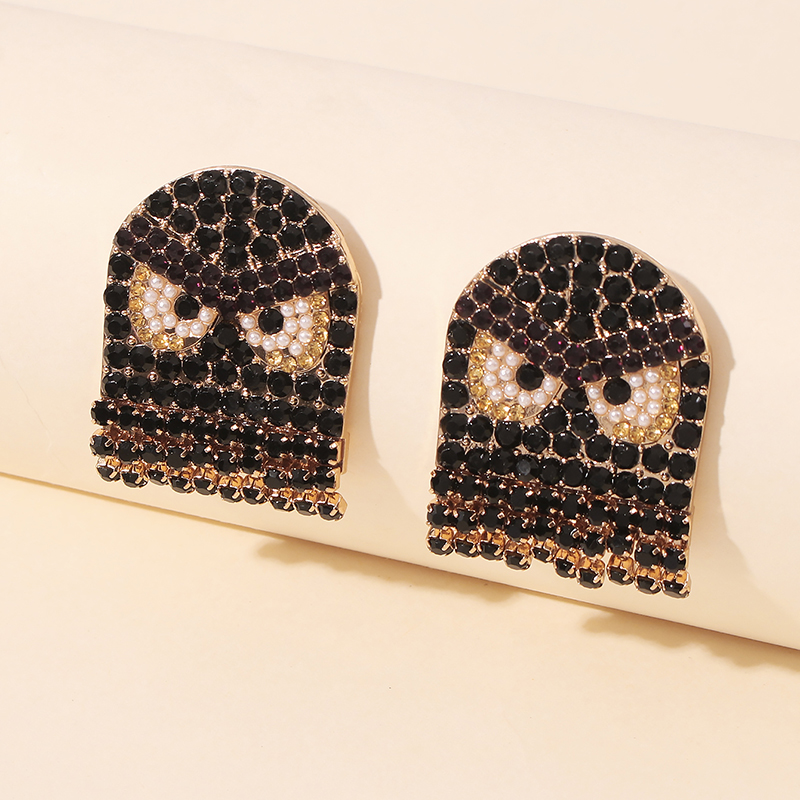 Creative New Angry Birds Fashion Stud Earrings Diamond Pearl Earrings display picture 7