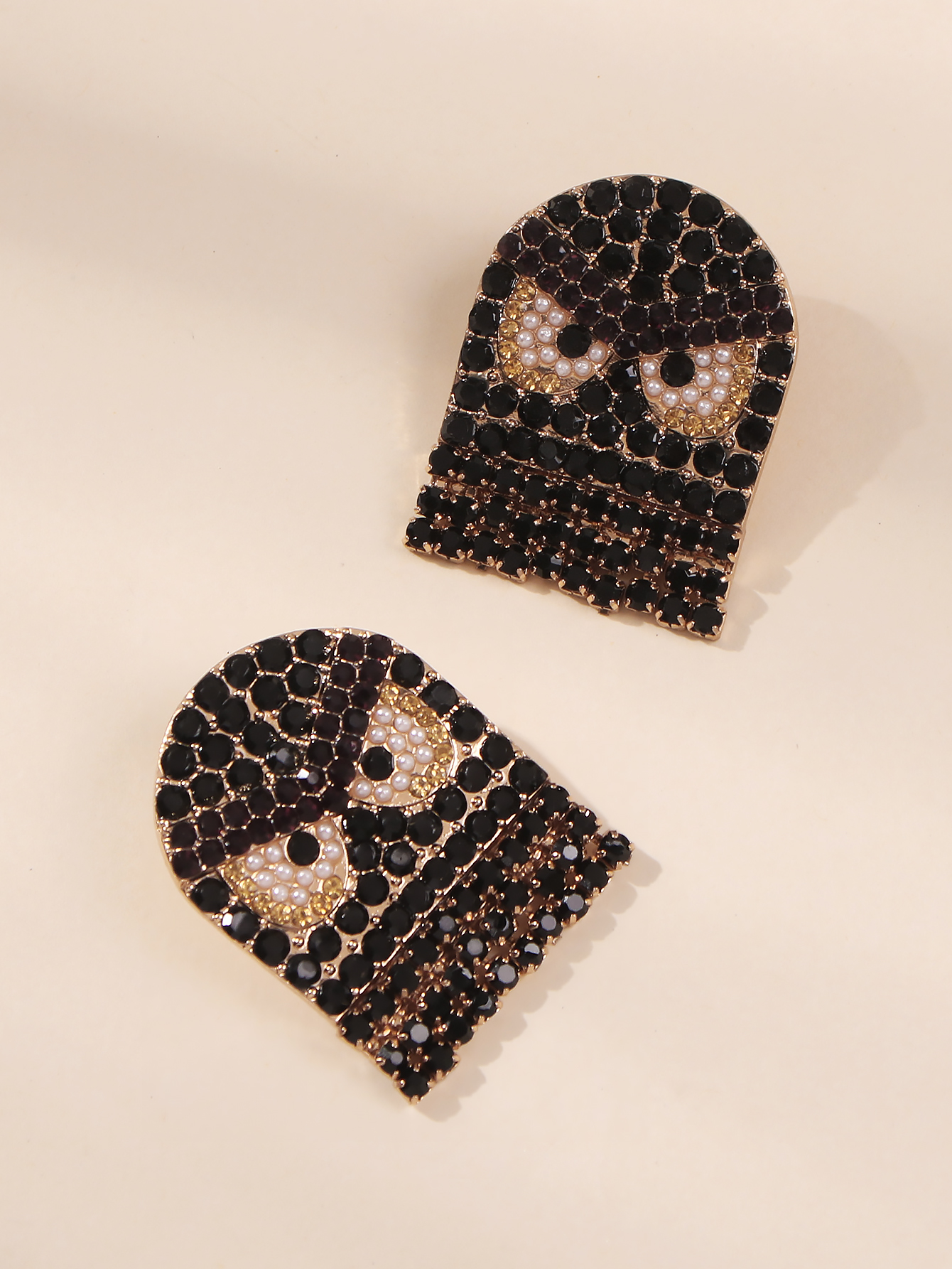 Creative New Angry Birds Fashion Stud Earrings Diamond Pearl Earrings display picture 8