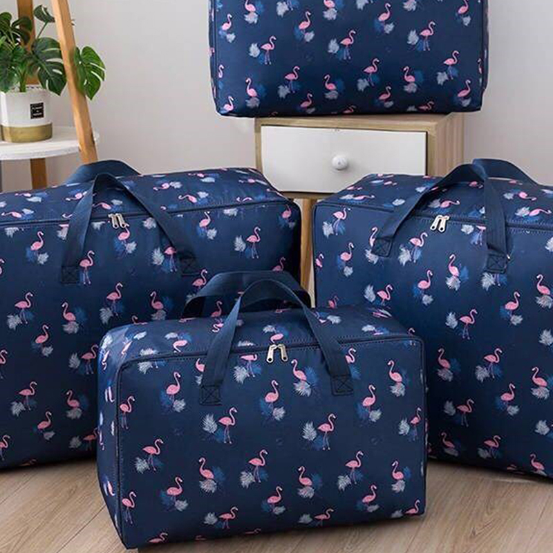 Fashionable Flamingo Oxford Cloth Waterproof Quilt Storage Bag Luggage Clothing Quilt Finishing Bag display picture 2