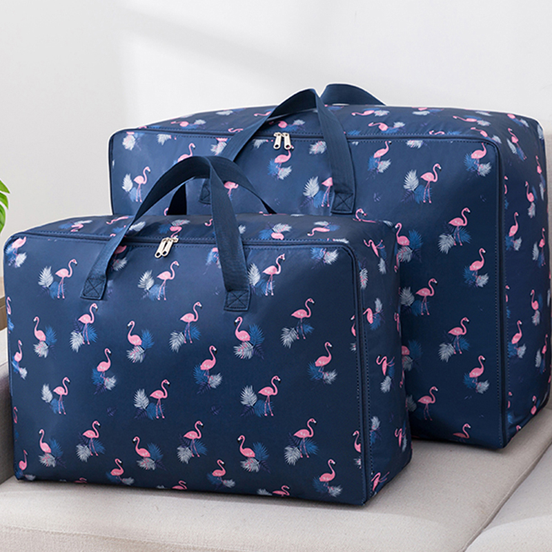 Fashionable Flamingo Oxford Cloth Waterproof Quilt Storage Bag Luggage Clothing Quilt Finishing Bag display picture 3