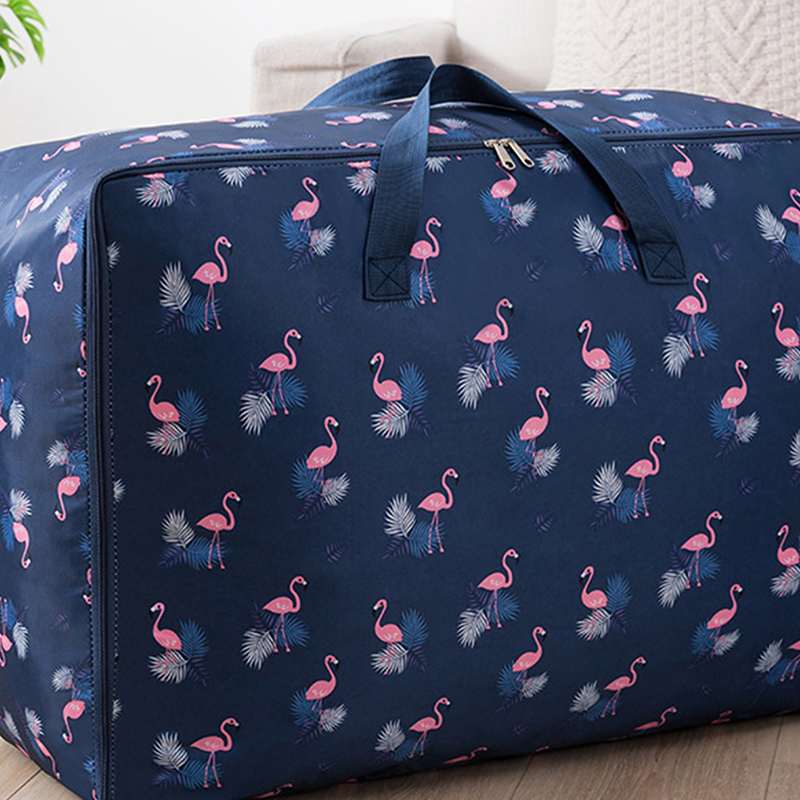 Fashionable Flamingo Oxford Cloth Waterproof Quilt Storage Bag Luggage Clothing Quilt Finishing Bag display picture 4
