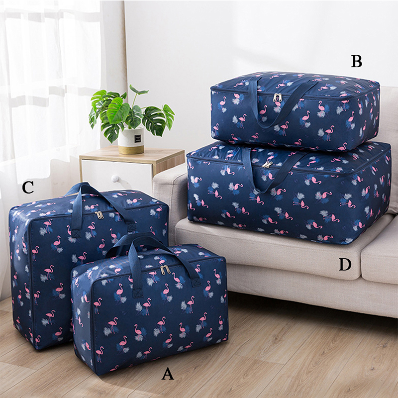 Fashionable Flamingo Oxford Cloth Waterproof Quilt Storage Bag Luggage Clothing Quilt Finishing Bag display picture 5