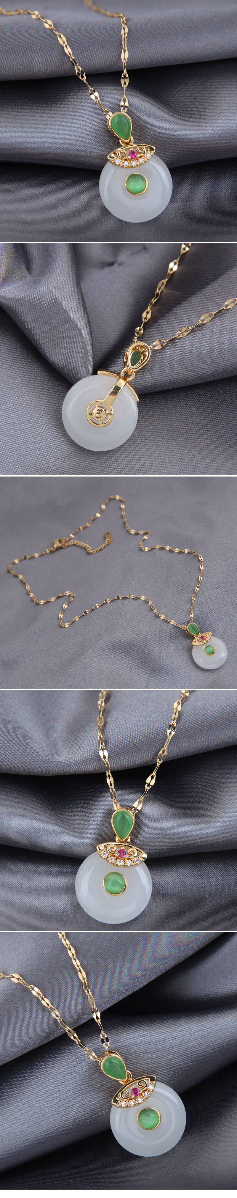 Collier Pendentif En Jade Simple Mode Coréenne display picture 1