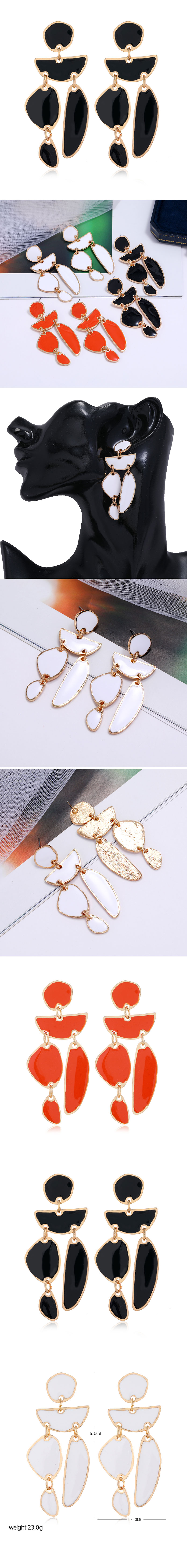 Fashion Metal Color Contrast Geometric Shape Exaggerated Earrings display picture 1