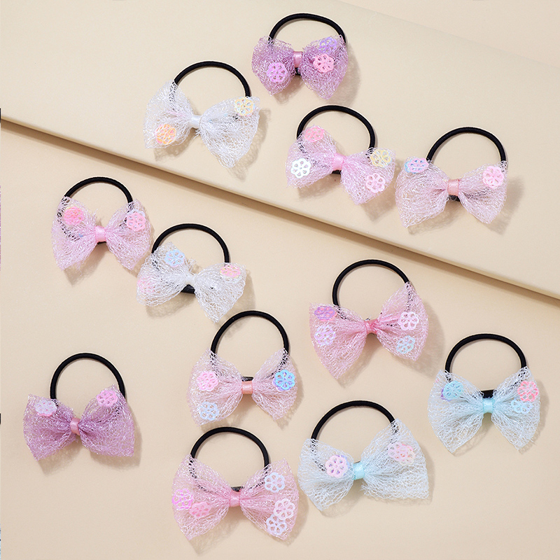 Color Butterfly Hair Rope Set display picture 1