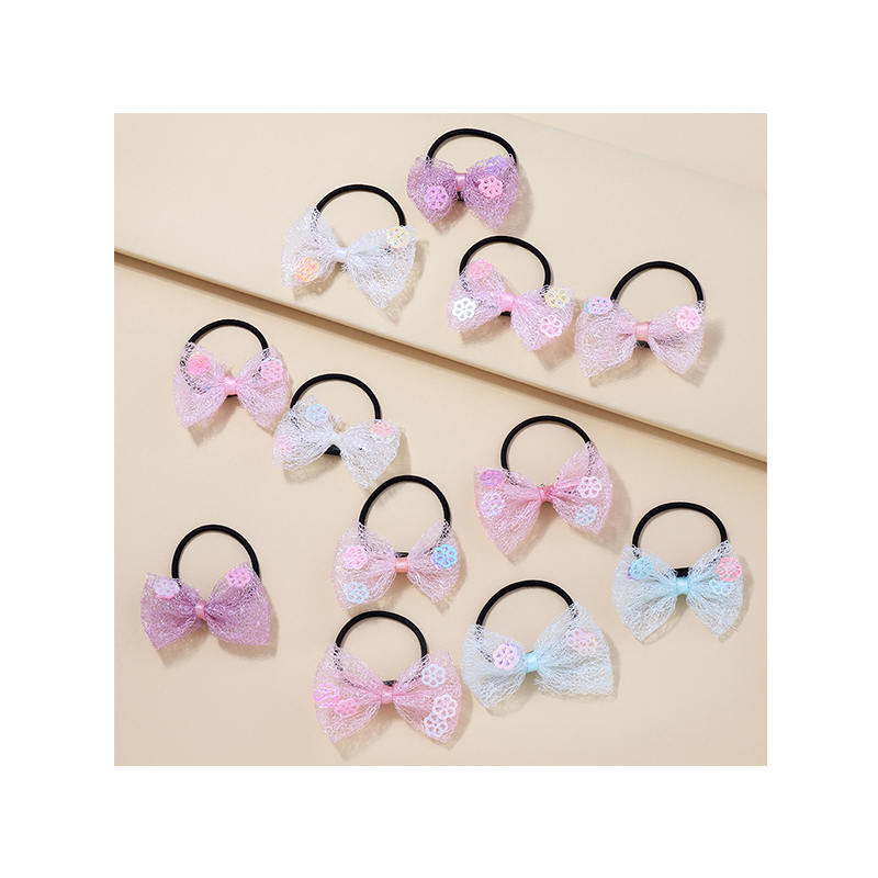 Color Butterfly Hair Rope Set display picture 3