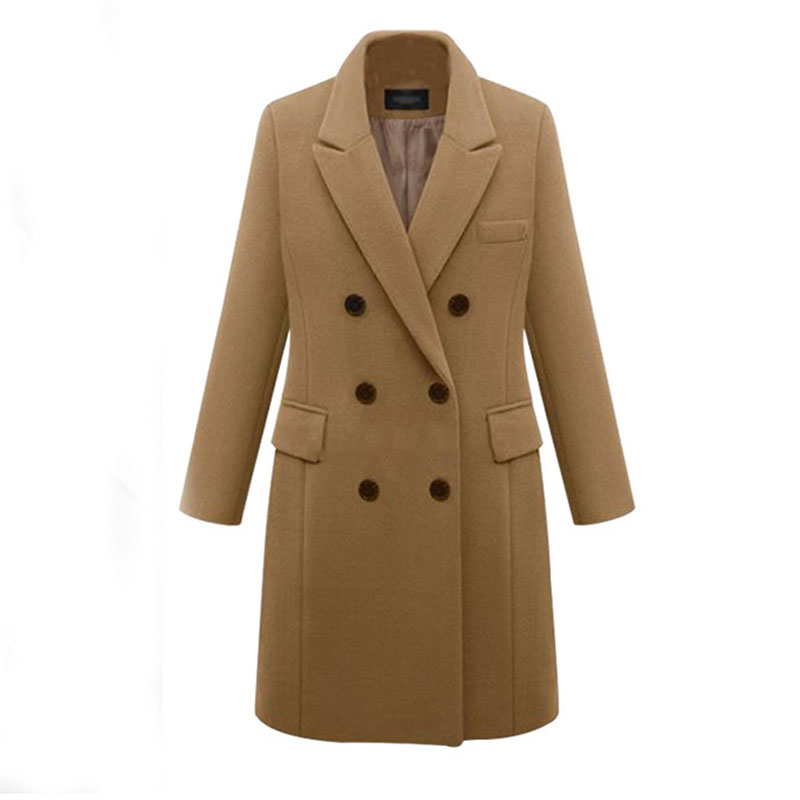 New Plus Size Women's Mid-length Woolen Coat display picture 1