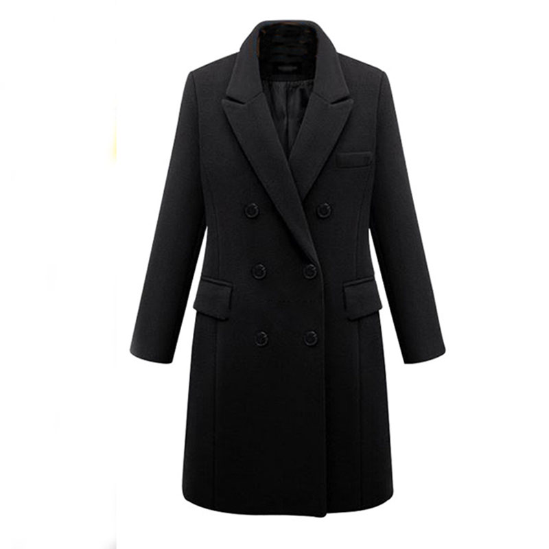 New Plus Size Women's Mid-length Woolen Coat display picture 2