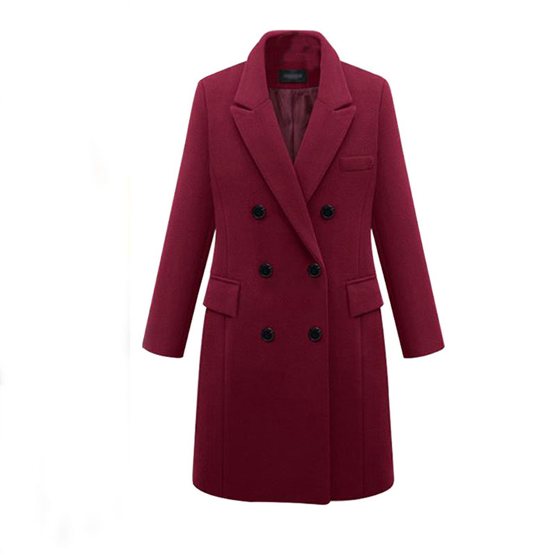 New Plus Size Women's Mid-length Woolen Coat display picture 3