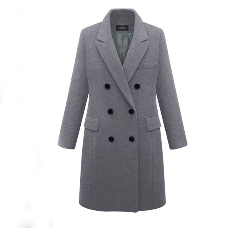 Nouveau Manteau En Laine Mi-long Pour Femme Grande Taille display picture 4