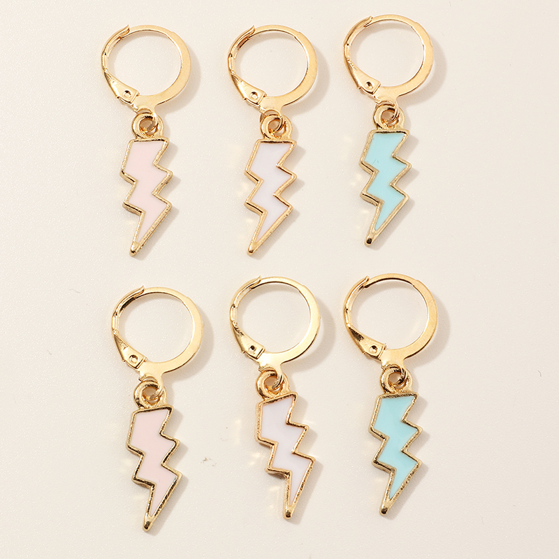 Fashion Women's Color Lightning Earrings Set Wholesale display picture 1