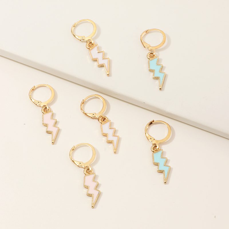 Fashion Women's Color Lightning Earrings Set Wholesale display picture 2