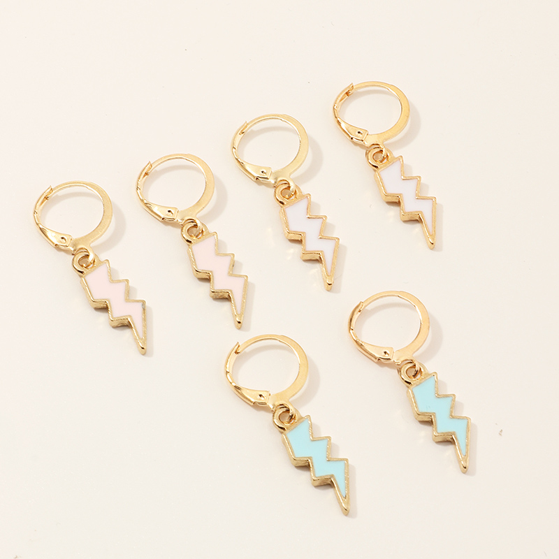 Fashion Women's Color Lightning Earrings Set Wholesale display picture 3