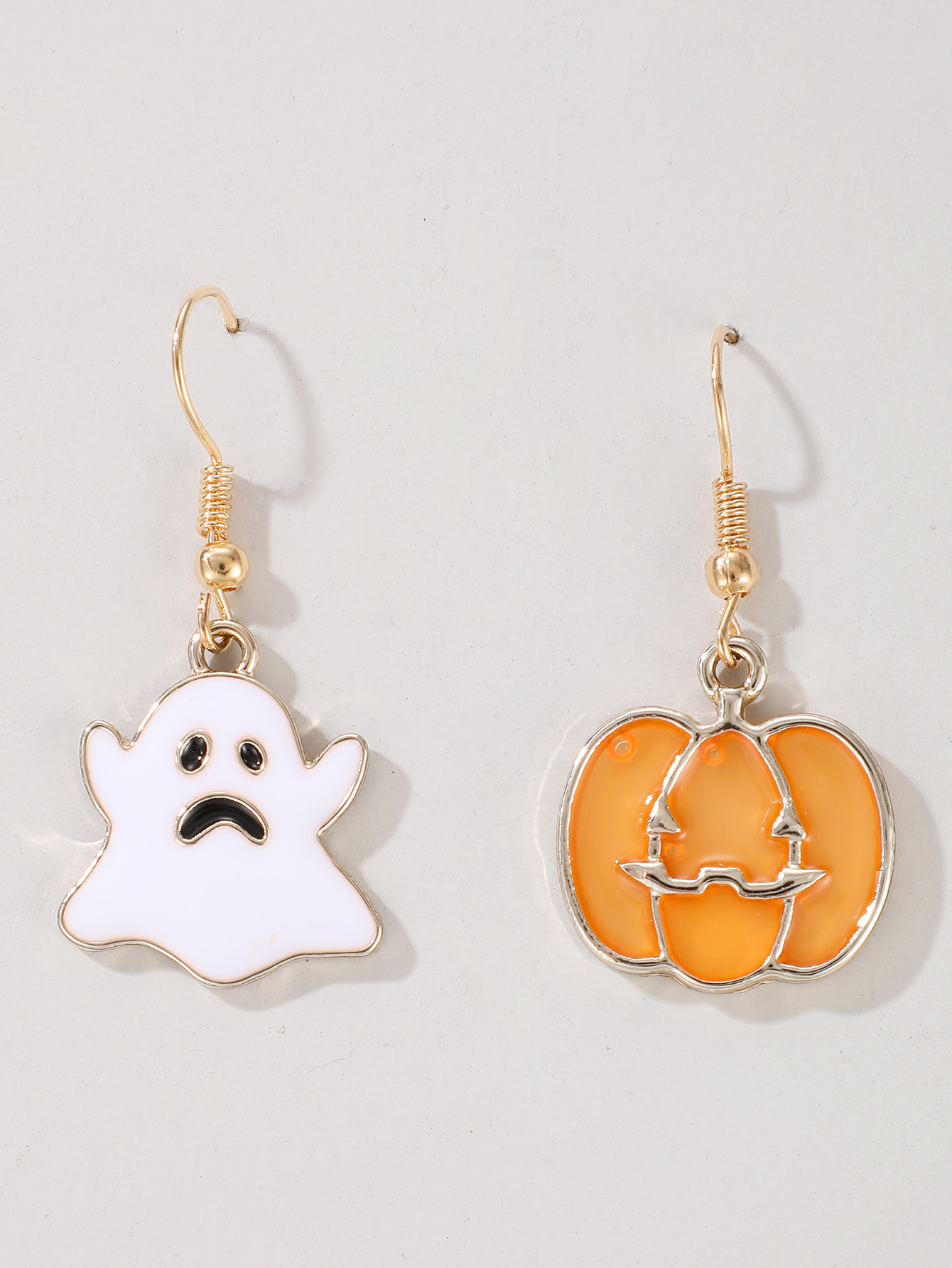 Halloween Pumpkin Ghost Demon Earrings Wholesale display picture 5