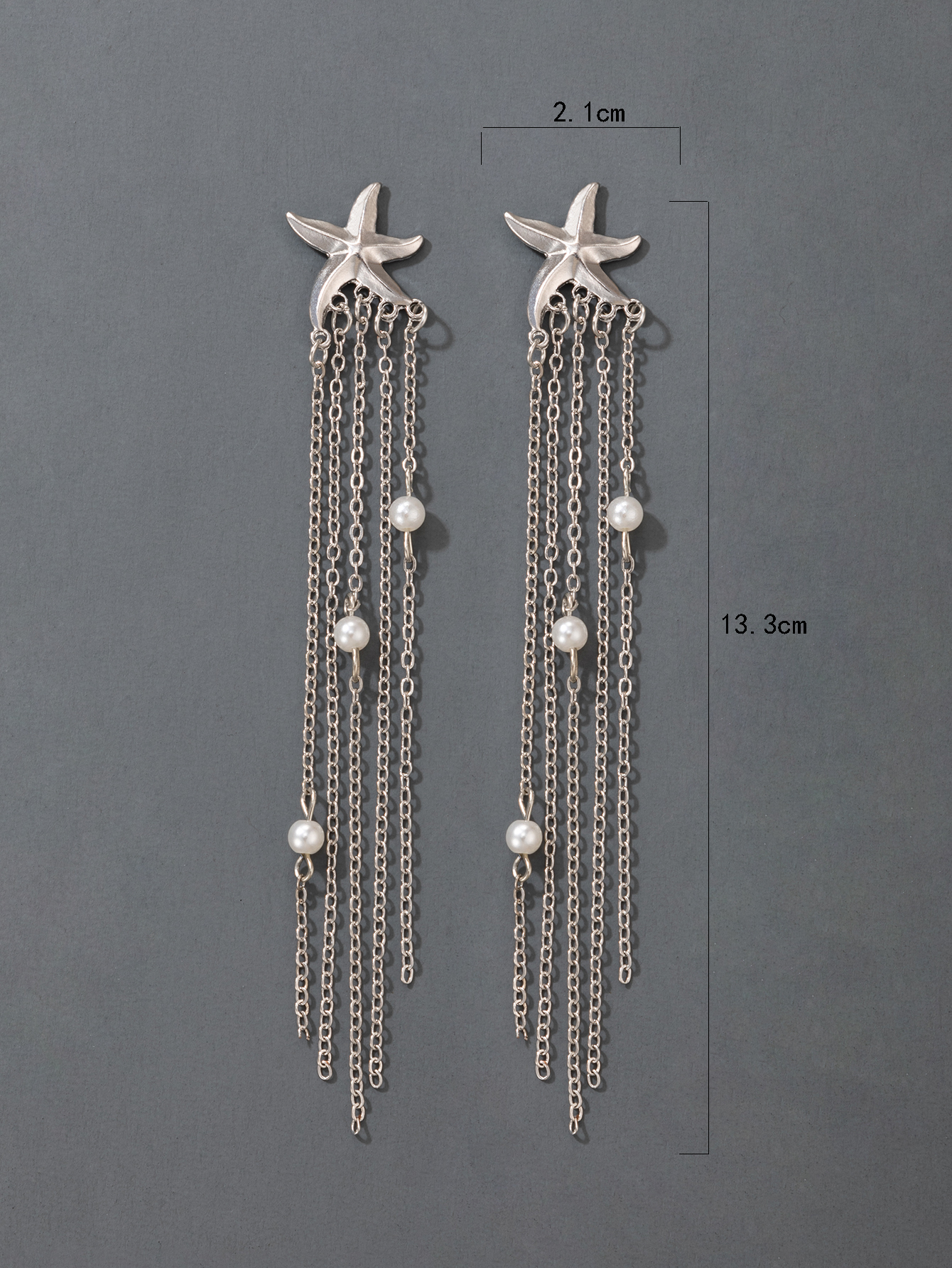 2021 New Fashion Jewelry Star Pearl Earrings display picture 1