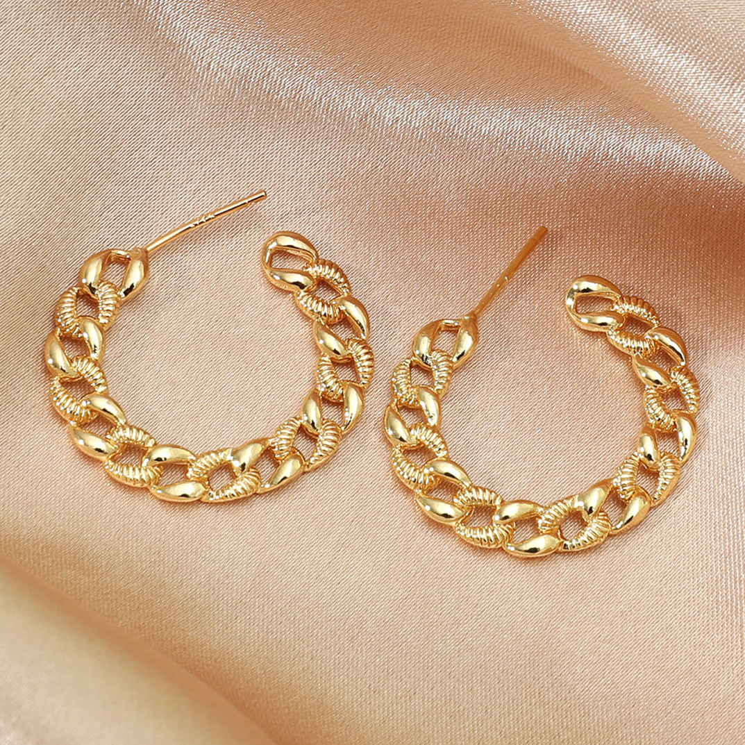 Boucles D&#39;oreilles En Cuivre À La Mode Pour Femmes En Argent 925 display picture 2