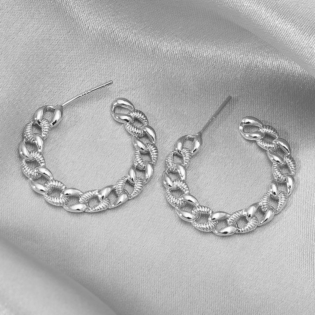 Boucles D&#39;oreilles En Cuivre À La Mode Pour Femmes En Argent 925 display picture 4