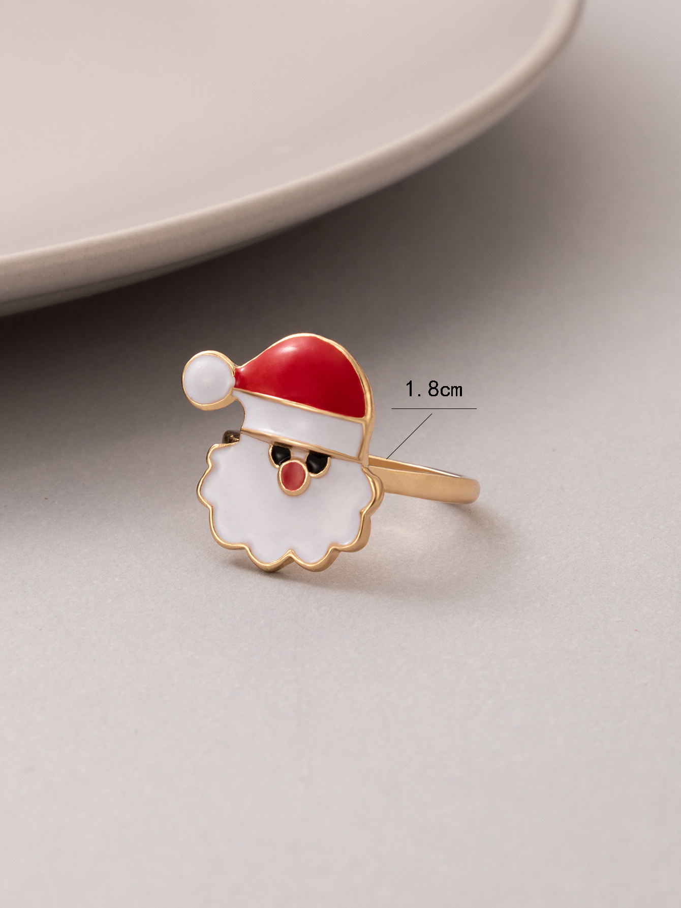 Cross-border New Jewelry Christmas Snowman Single Ring display picture 1