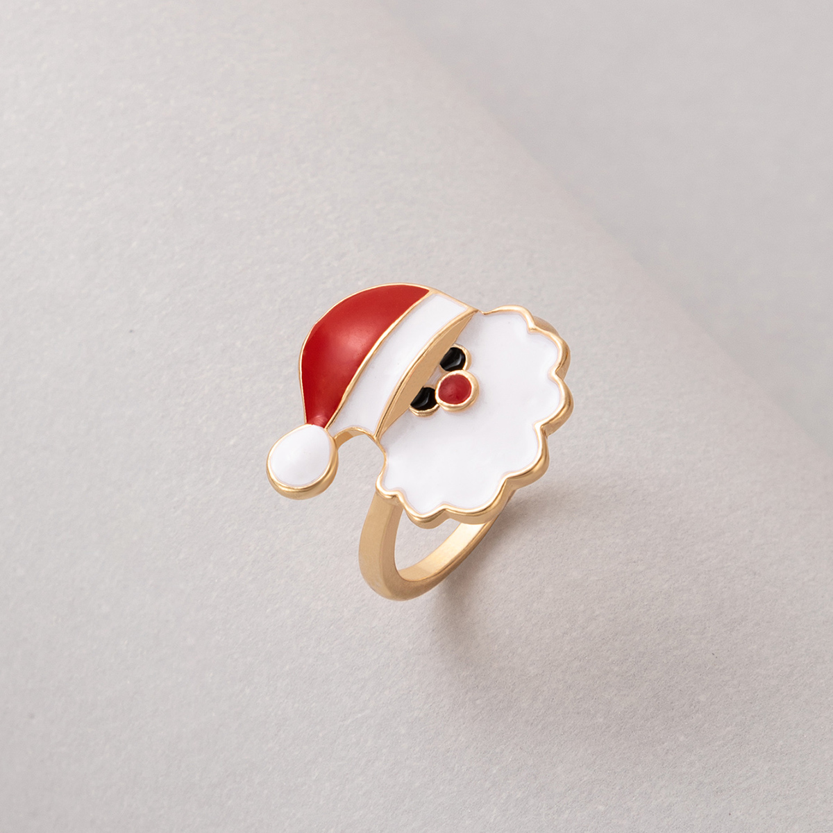 Cross-border New Jewelry Christmas Snowman Single Ring display picture 7