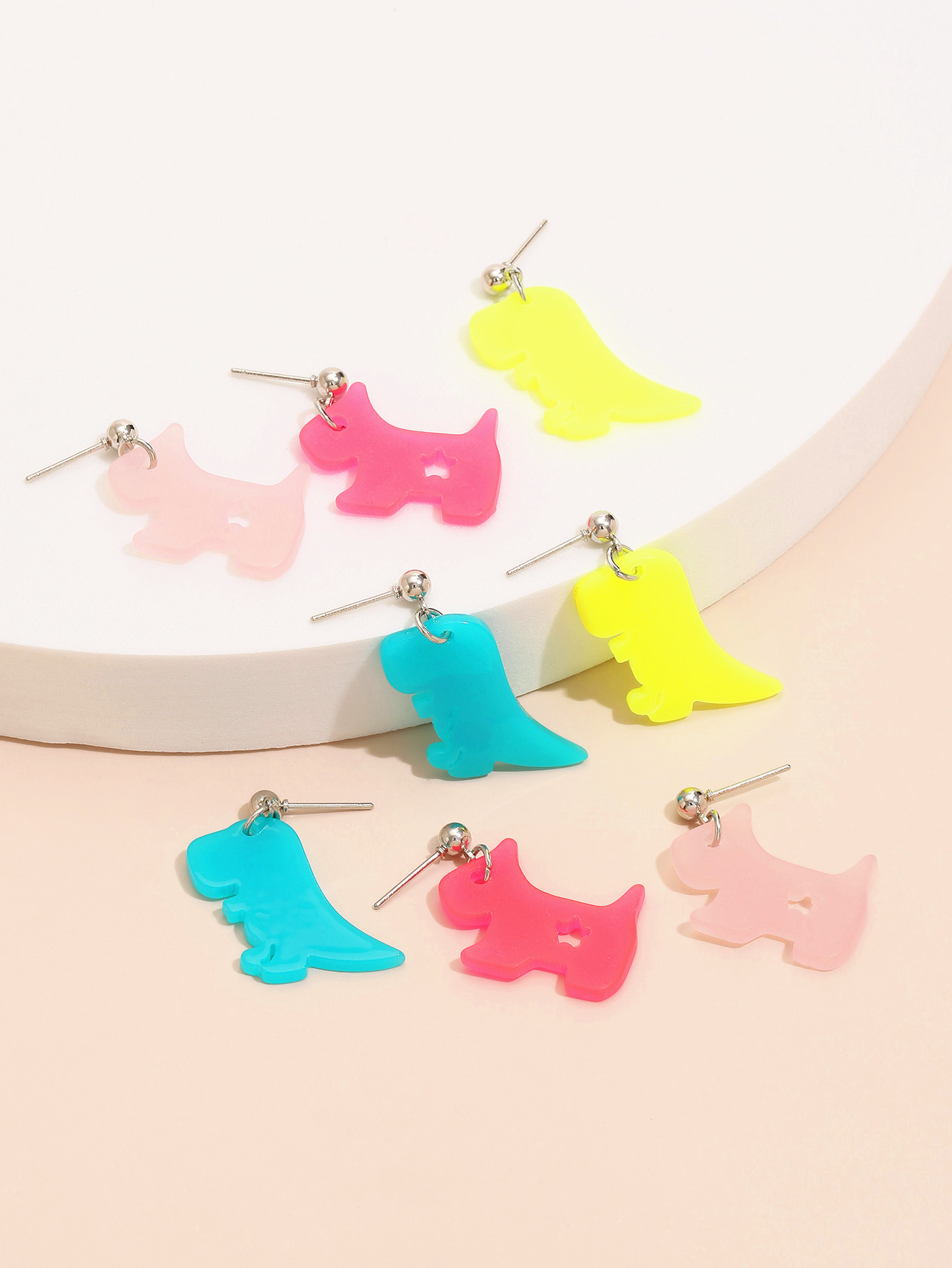 Japan And Korea Sweet Colorful Animal Shape Earrings display picture 1
