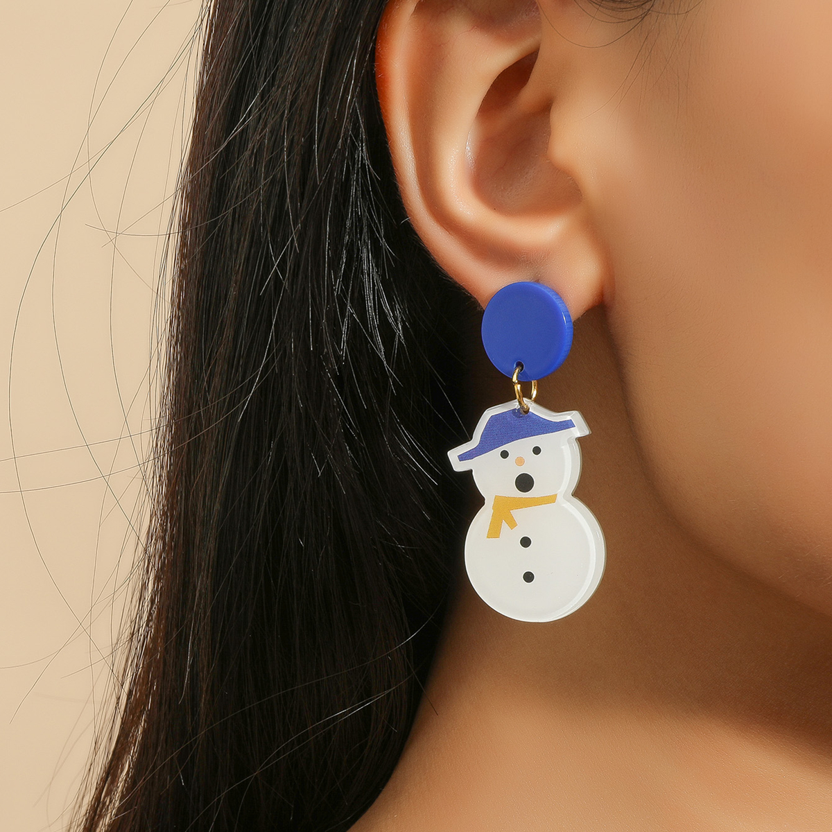 Christmas Snowman Fashion Acrylic Earrings display picture 1