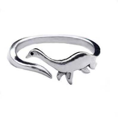 Fashion Cute Exquisite Dinosaur Shape Titanium Steel Ring display picture 2