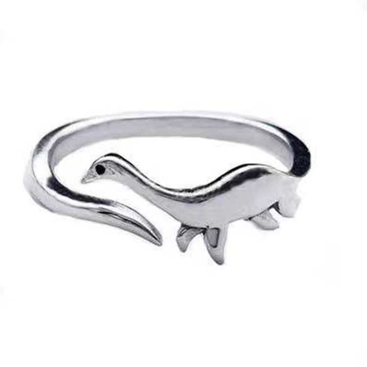 Fashion Cute Exquisite Dinosaur Shape Titanium Steel Ring display picture 4