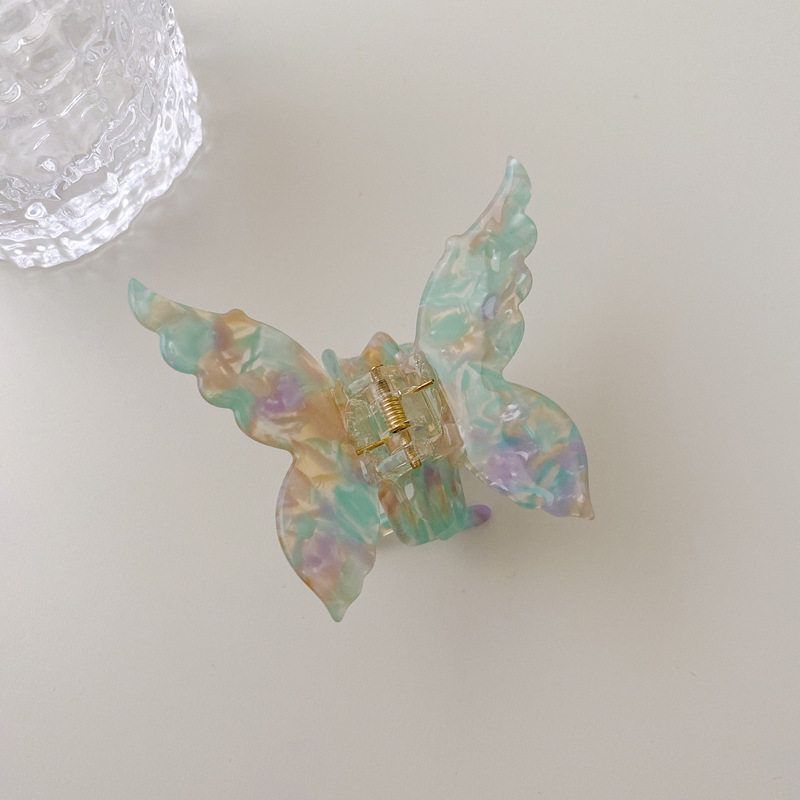 Korea Acetate Sheet Fresh Color Catch Clip Large Butterfly Hairpin Girl Princess Hair Catch display picture 9
