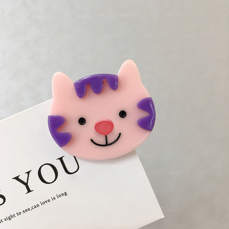 Korean Cartoon Hair Accessories Girl Cute Acrylic Hairpin Cute Pet Animal Bangs Clip Hairpin display picture 10