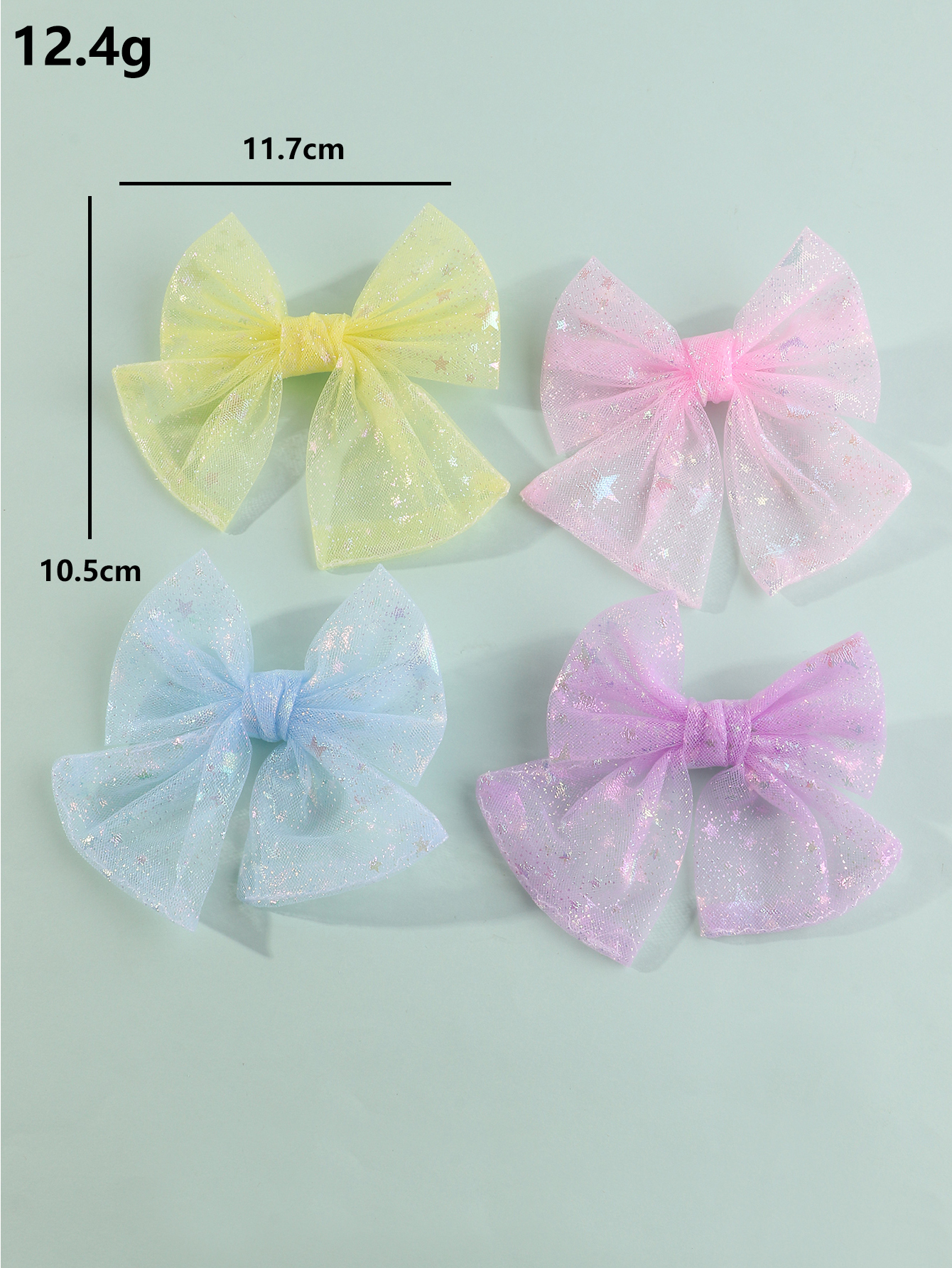 Star And Moon Print Lace Bow Hairpin Set display picture 5