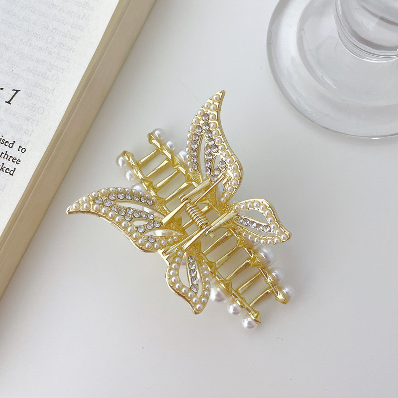 Korean Version Of Fairy Temperament Alloy Swan Butterfly Hairpin Plate Hair Catch Clip Shark Clip Back Of Head Hair Catch display picture 6